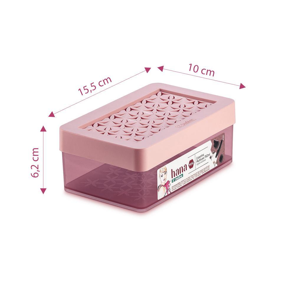 Organizador Plástico Multiuso Rosé 750ml Hana Ordene - 3