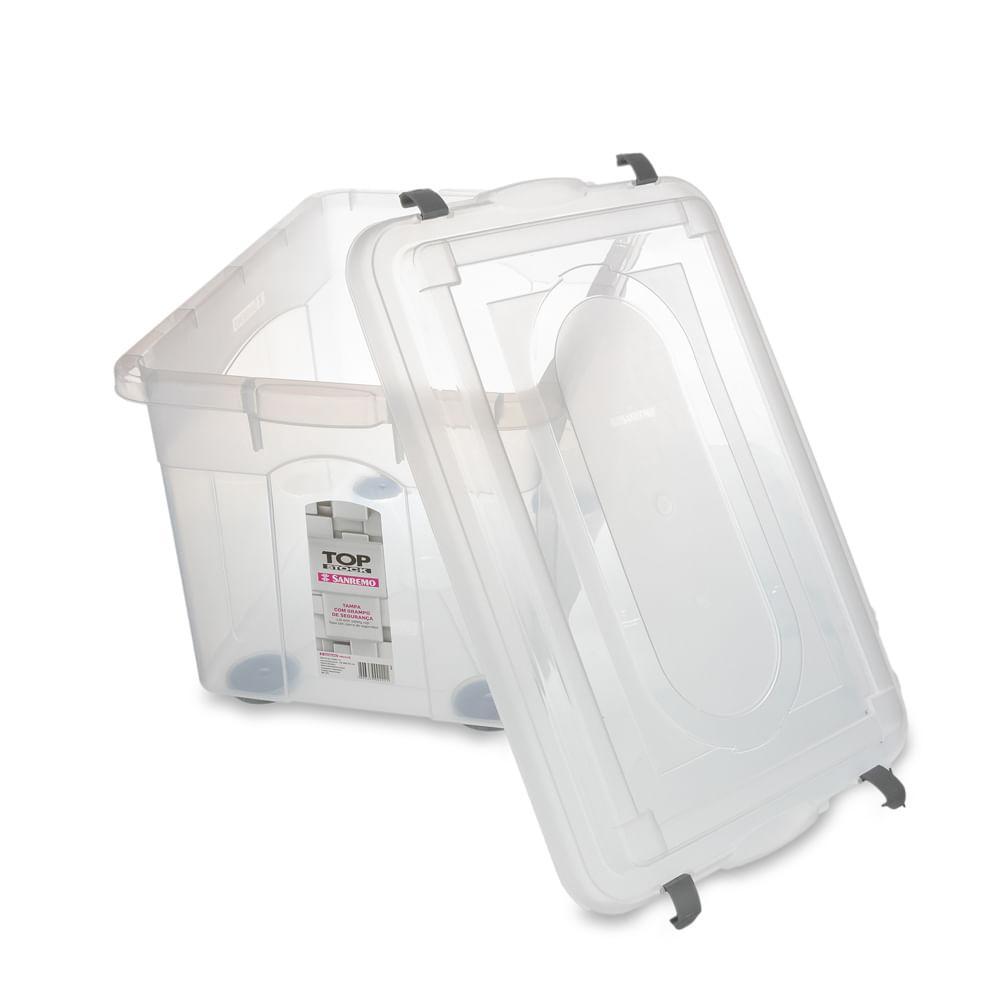 Kit 3 Caixa Organizadora Transparente 56,1L TopStock Sanremo - 3