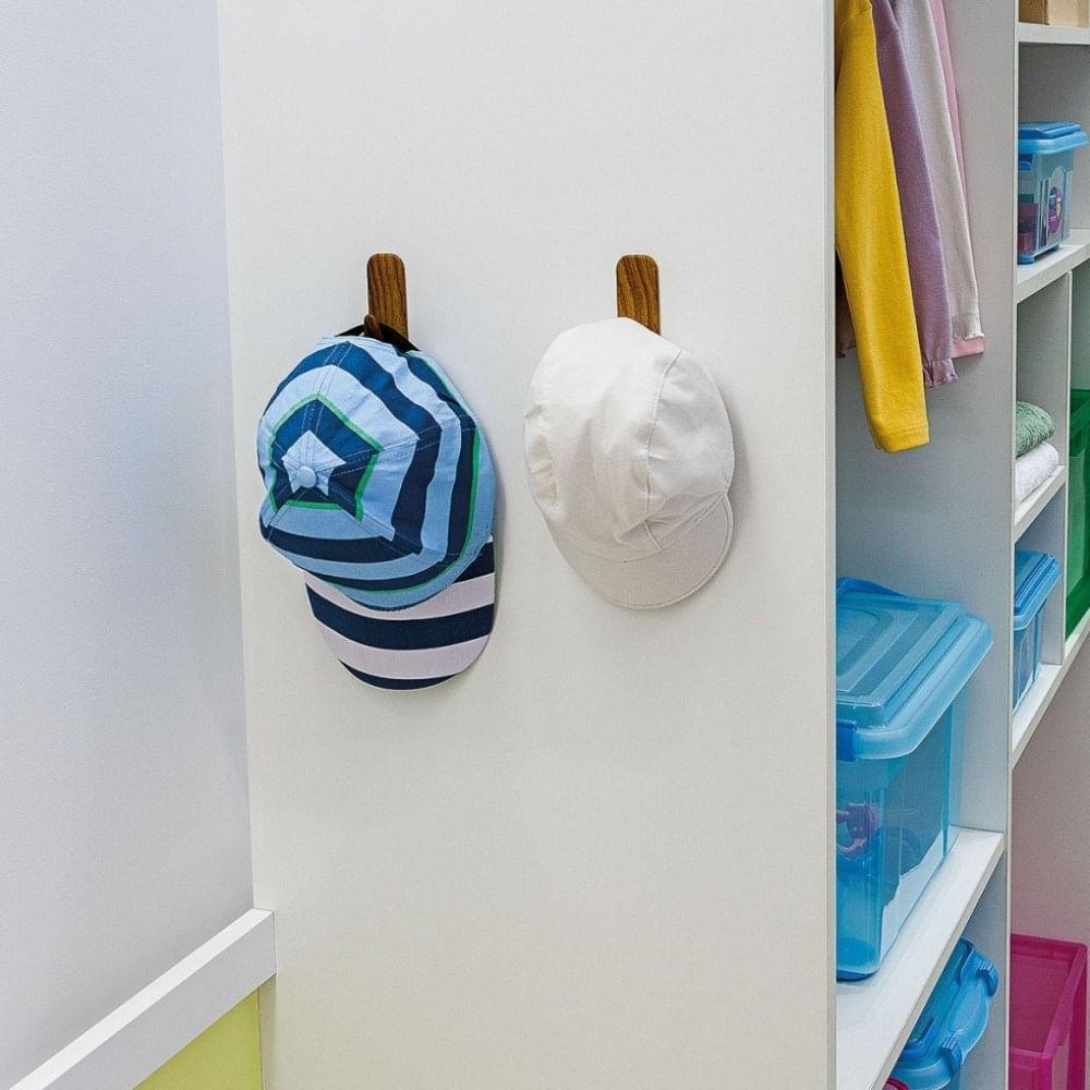 Gancho Adesivo Plástico Retangular Pequeno Madeira Aplik Ordene 3 Peças - 2