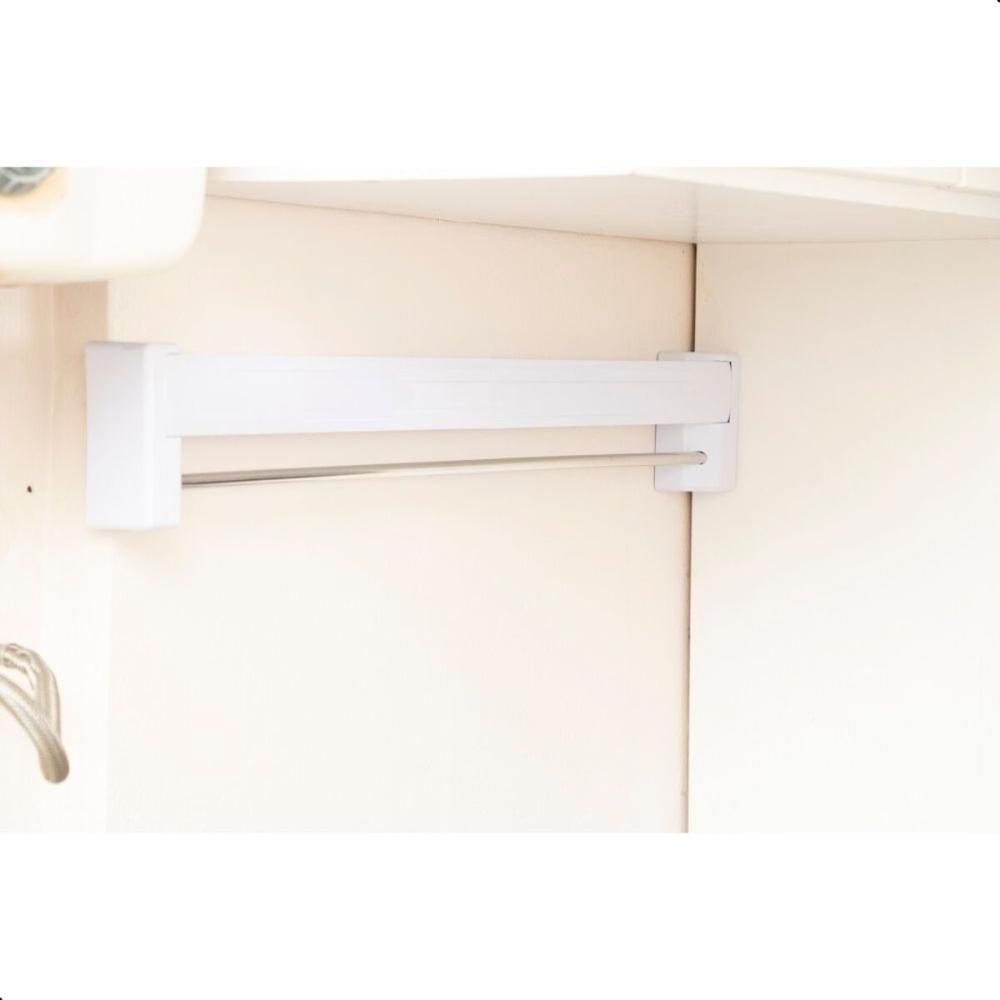 Kit Varal de Parede Retrátil Branco 2 Unidades - 7