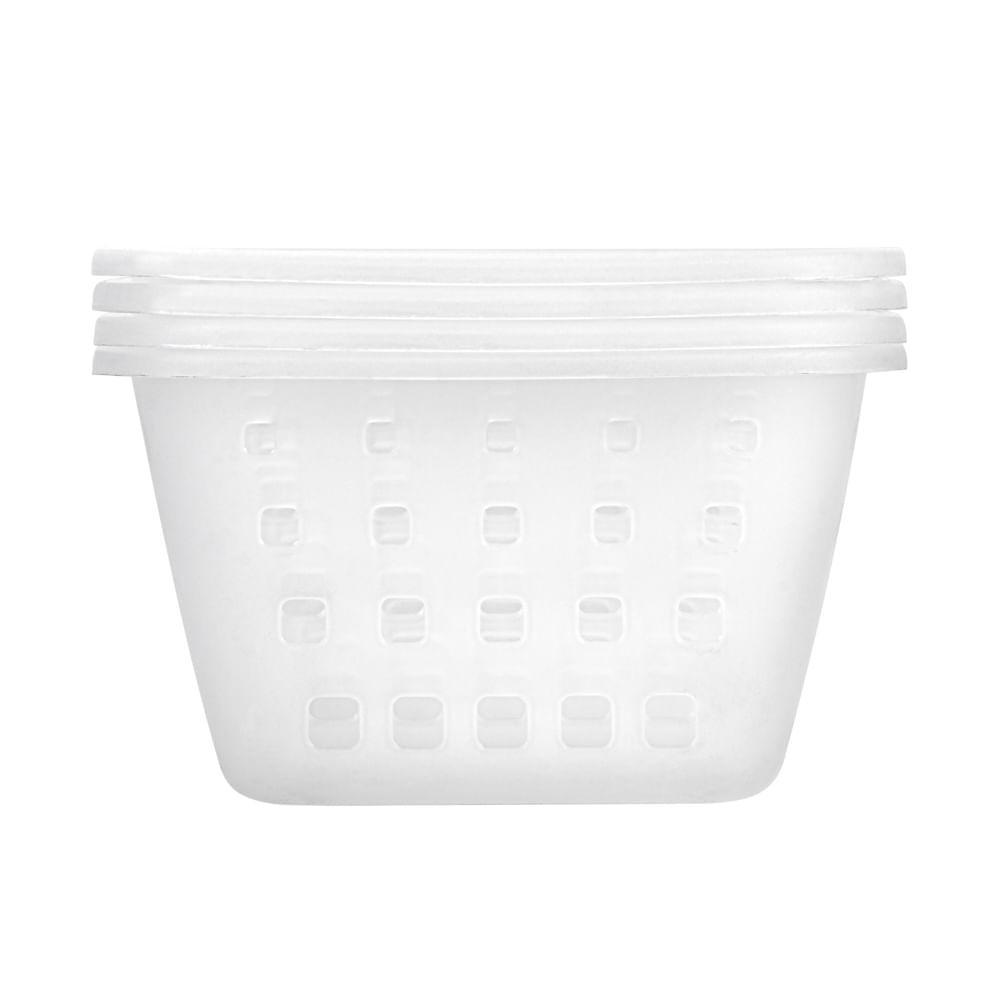 Kit Cesto Organizador Plástico com Furação Cristal 3L Log Ordene Leve 4 Pague 3 - 3