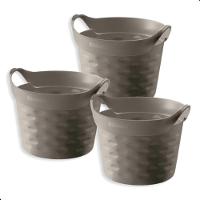 Kit Cesto Organizador Circular Plástico Castor 3L Sanremo 3 Unidades - 1