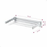 Kit Varal de Parede Retrátil Branco 3 Unidades - 3