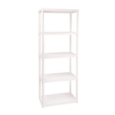 Estante Plástica Tubular com 5 Prateleiras Branca Vig Ordene