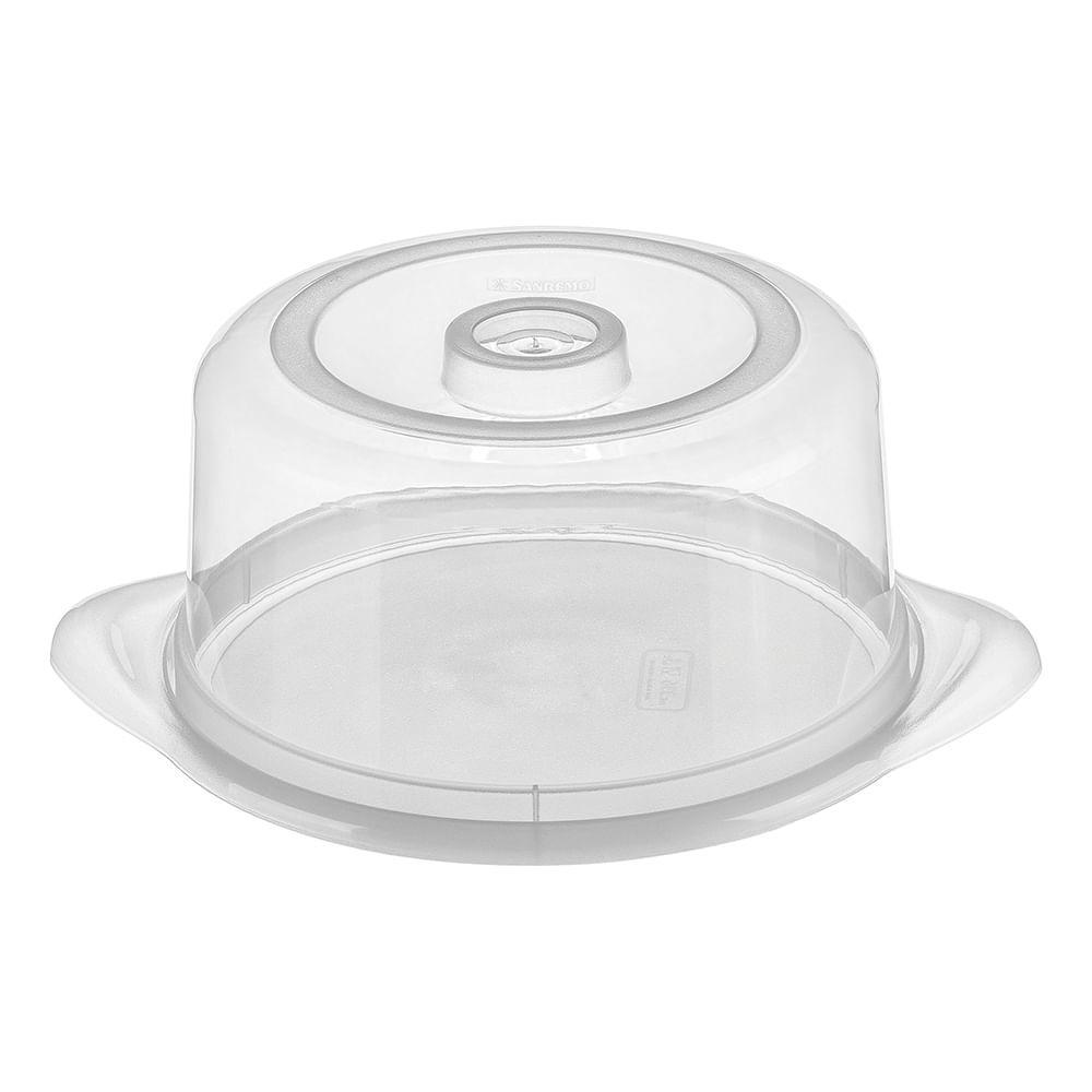 Porta Queijo Plástico Redondo com Tampa Transparente Casar Sanremo - 1