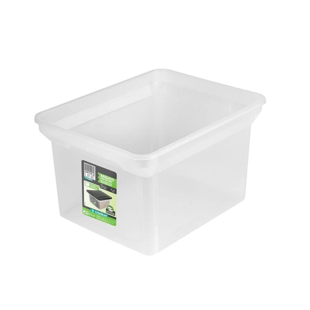 Kit 6 Caixas Organizadoras Arquivo Larga Empilhável Cristal Ordene - 4