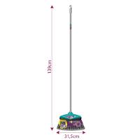 Kit Vassoura + Rodo + Pá Para Lixo Com Cabo Noviça - 6