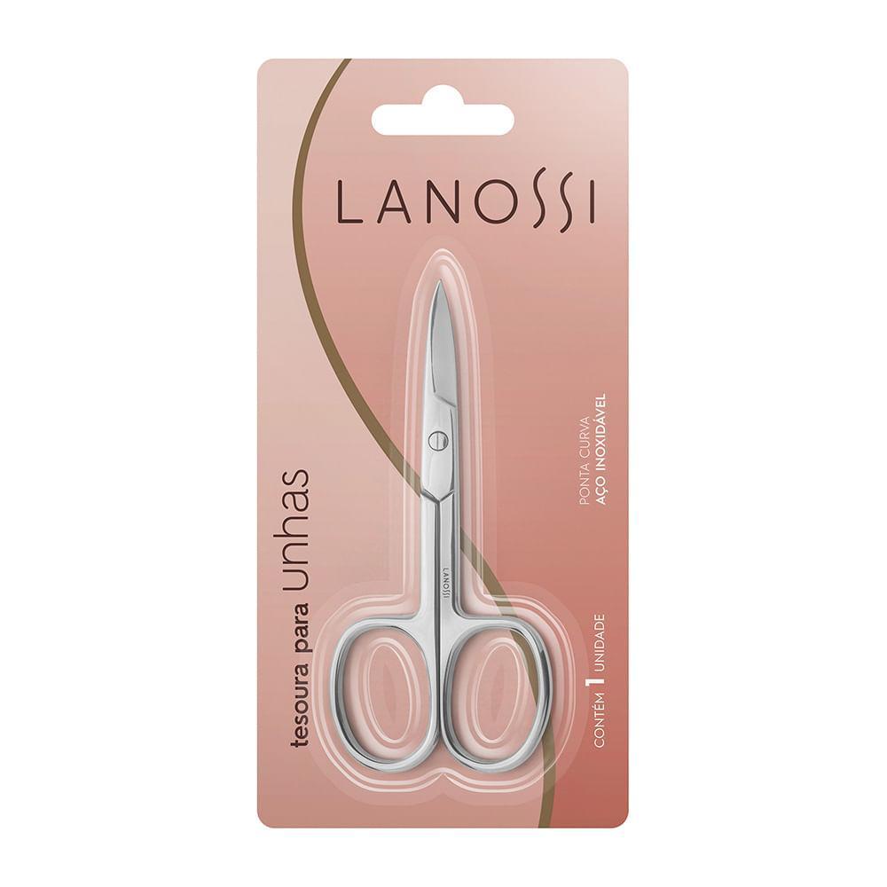 Tesoura de Unha com Ponta Curvada em Aço Inox Lanossi - 1