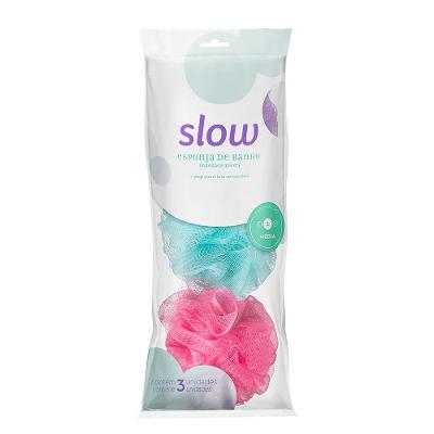 Kit de Esponjas de Banho Massageadoras Slow 3 Unidades