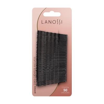 Grampos para Cabelos Escuros nº 5 Lanossi 50 Unidades