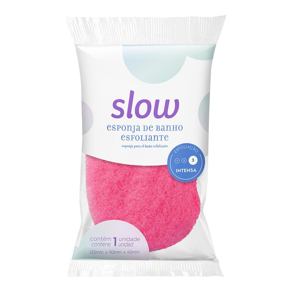 Esponja de Banho Esfoliante com Pendurador Pink Slow - 1
