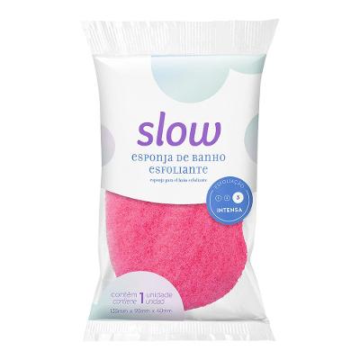 Esponja de Banho Esfoliante com Pendurador Pink Slow