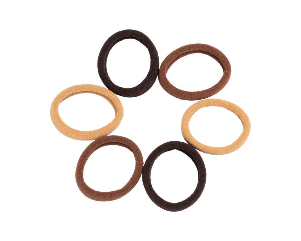 Elástico de Cabelo sem Metal Cappuccino Lanossi 6 Unidades - 3