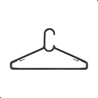 Kit Cabide Plástico Adulto 38cm Preto Sanremo 24 Unidades - 3