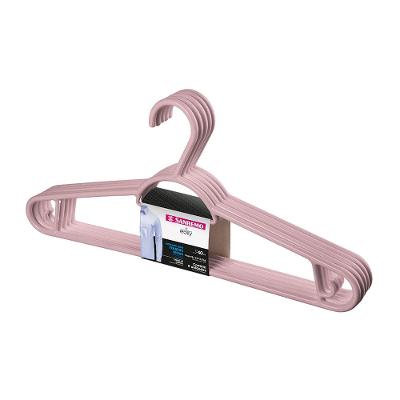 Cabide Plástico Adulto Pendura Mais Rosa 40cm Easy Sanremo Leve 6 Pague 5