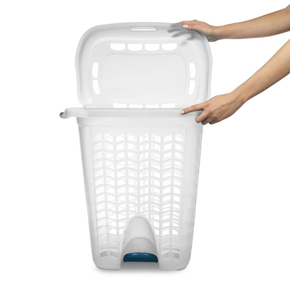 Cesto de Roupas Plástico Transparente 46,4L Hydrus Sanremo - 2