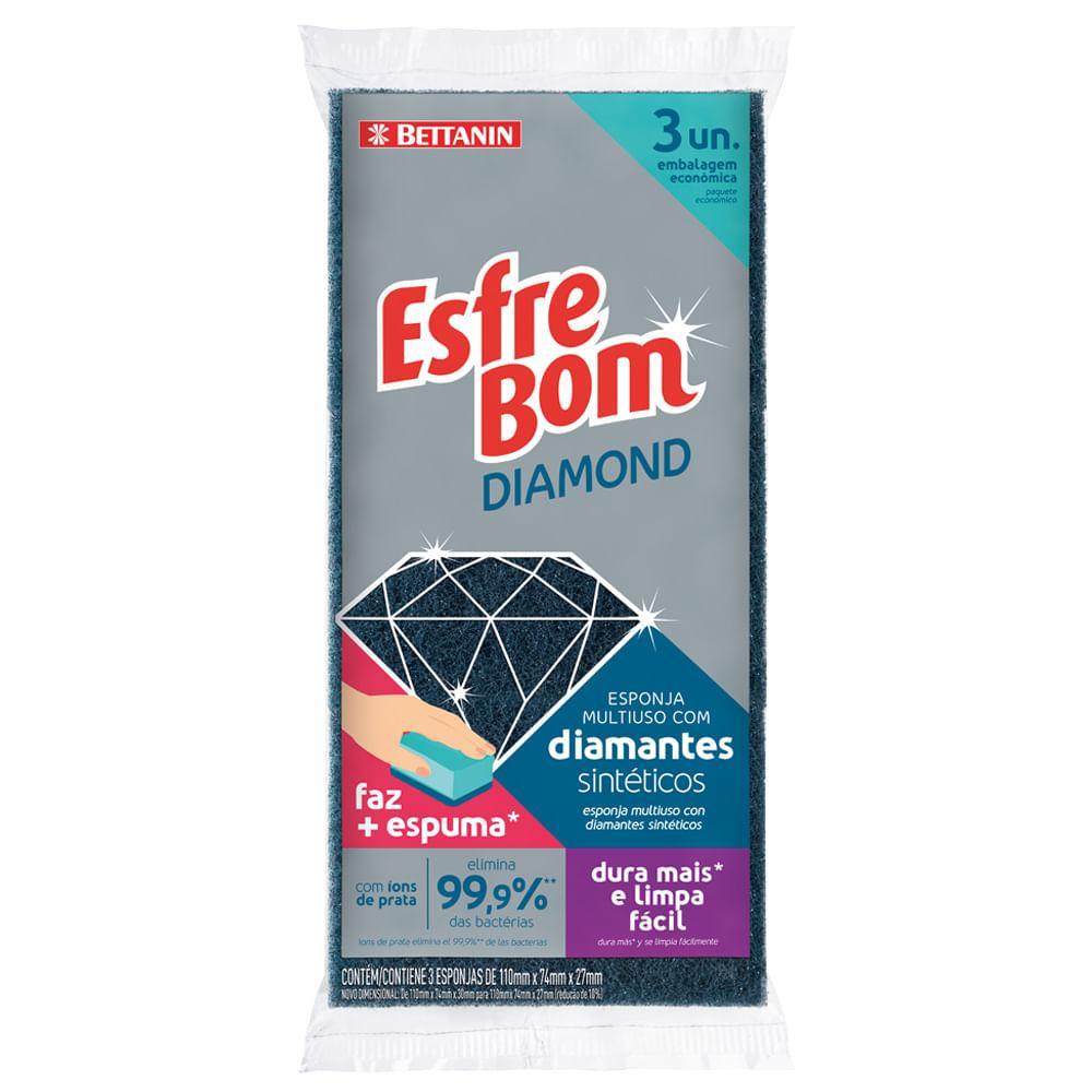 Esponja Multiuso Diamond EsfreBom Bettanin 3 Unidades - 1