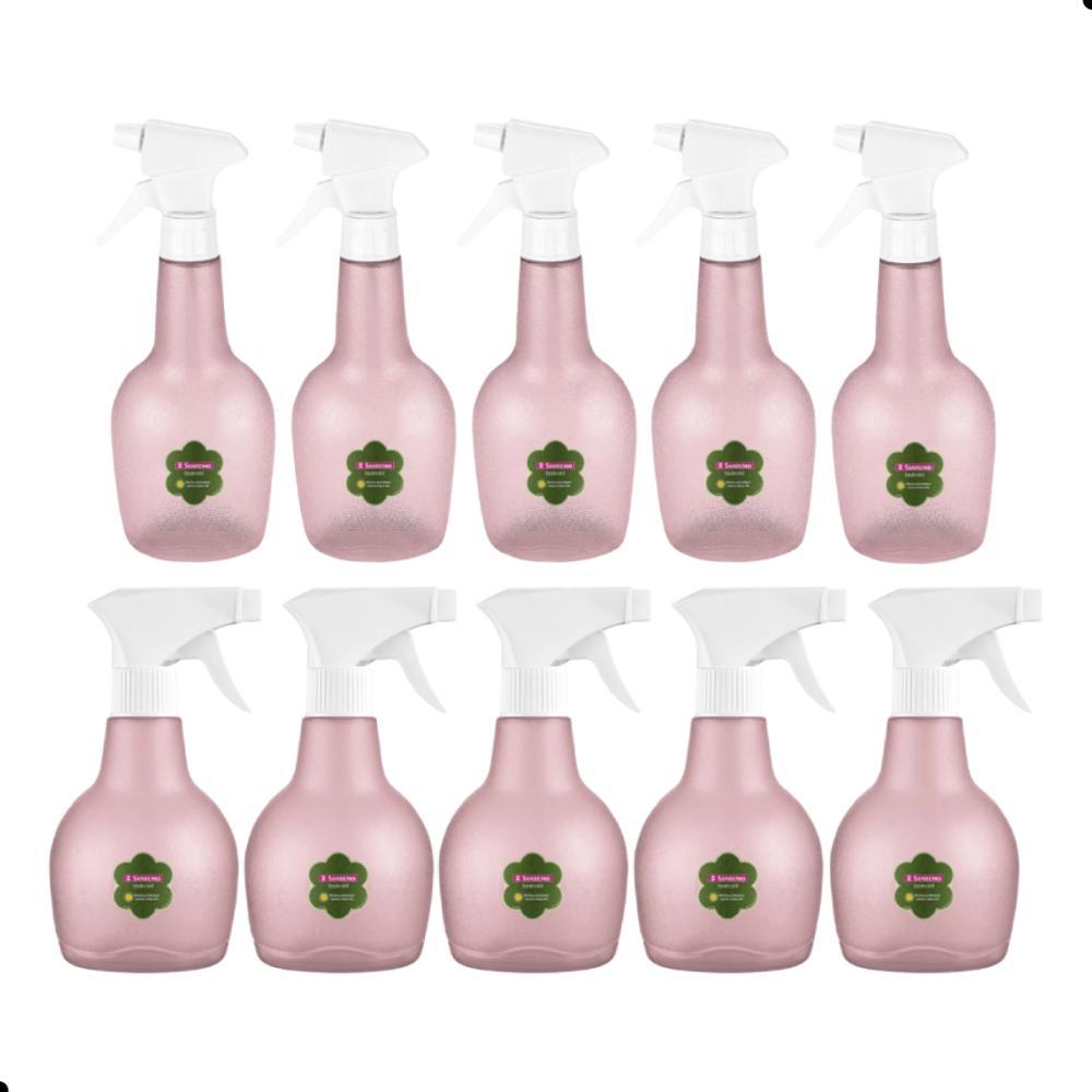 Kit 10 Pulverizador Borrifador Spray 350ml e 580ml Rosa Sanremo - 2