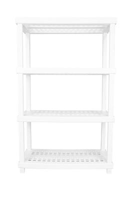 Estante Plástica Profissional com 4 Prateleiras Branca Vig Ordene