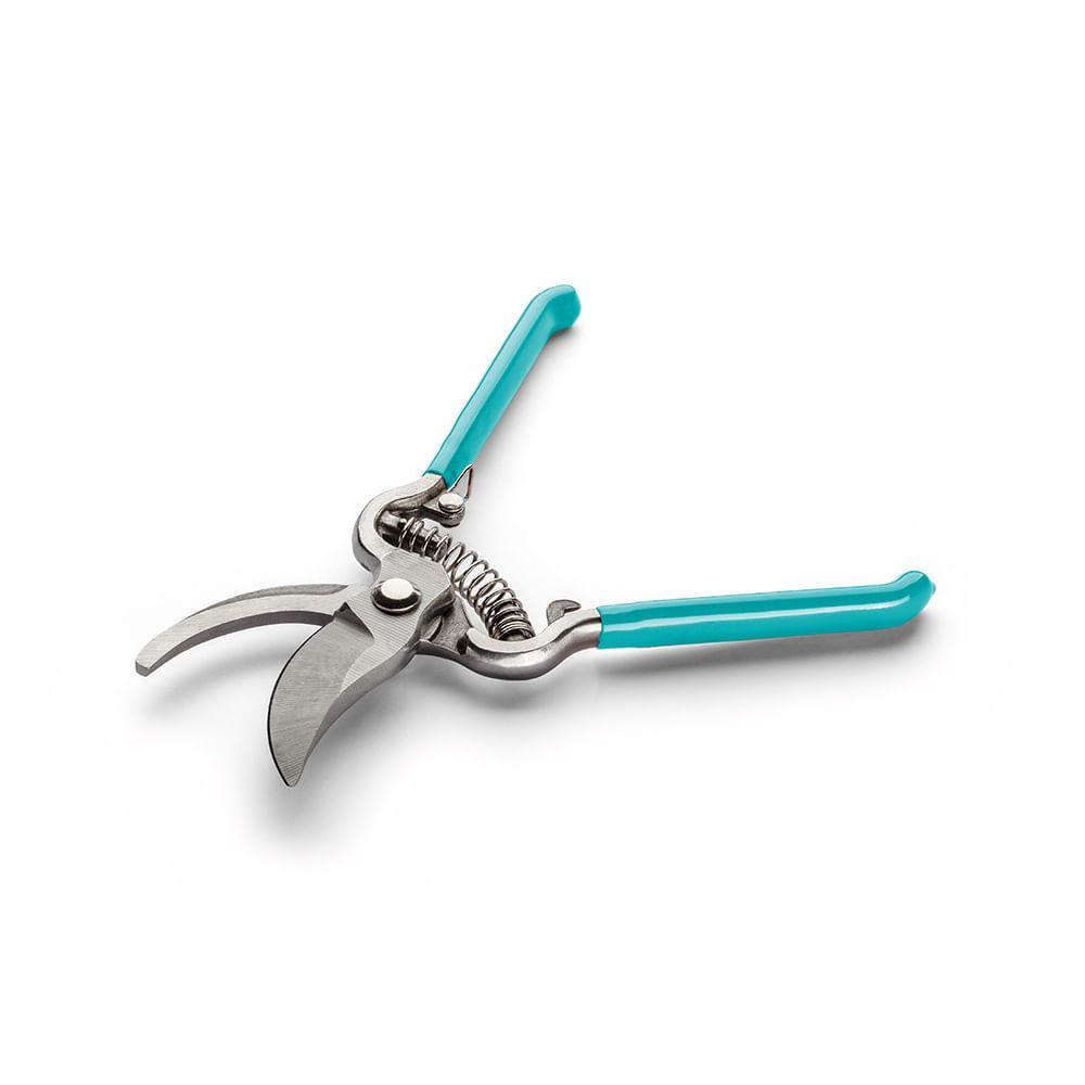 Tesoura de Poda para Jardim Profissional com Lâmina de Manganês e Cabo de Plástico 55mm Azul Tiffany Jardinar Atlas - 2