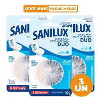 Kit Bloco para Caixa Acoplada Duo Brisa do Oceano 3 unidades Sanilux - 1