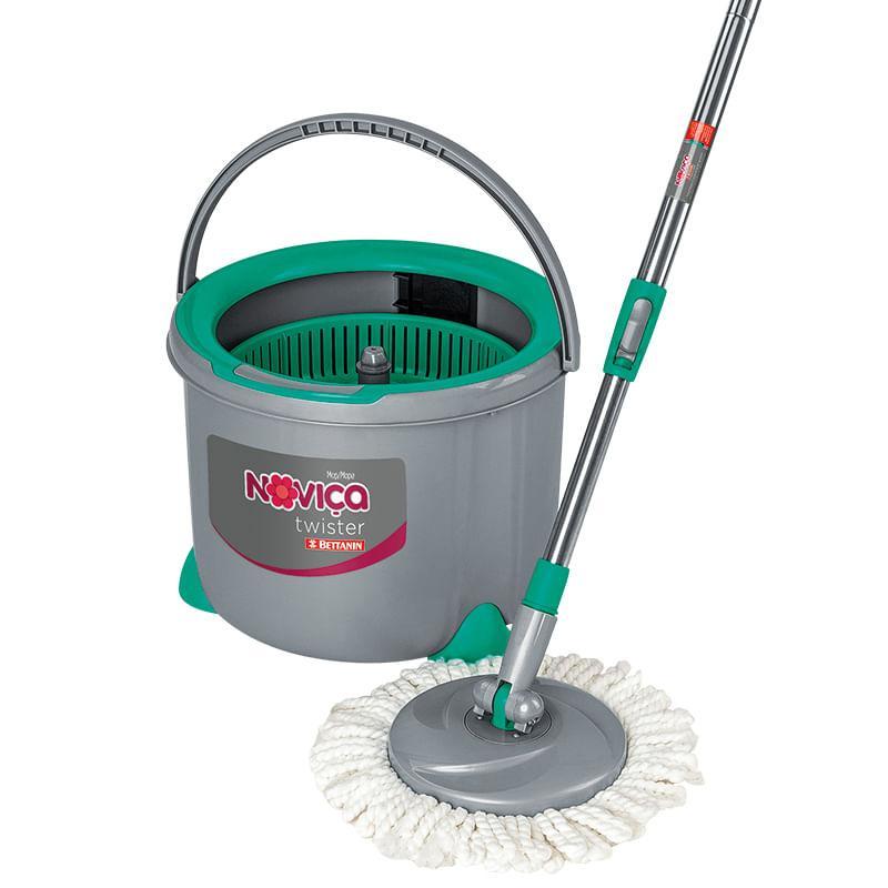 Mop Twister de Microfibra com Cabo e Balde 13L Noviça Bettanin - 1