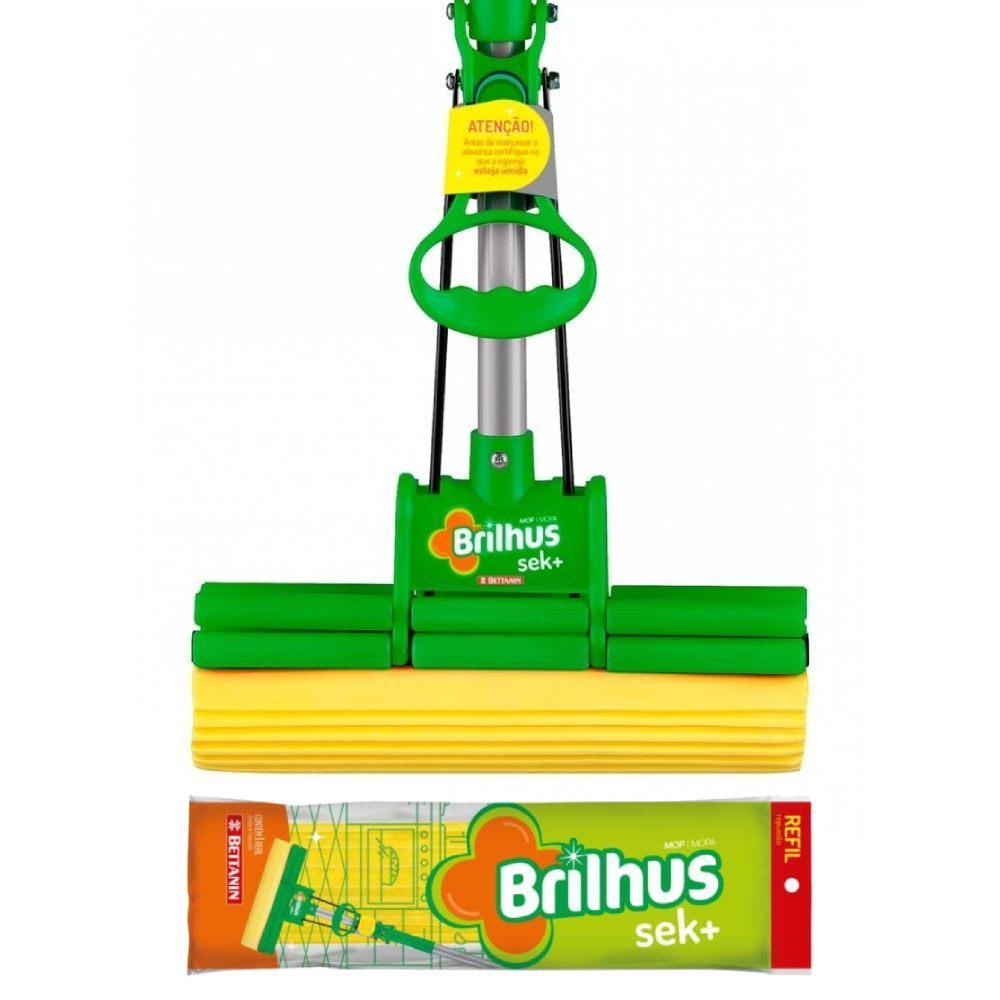 Kit Mop Sek+ com Cabo Extensor + Refil Extra Brilhus Bettanin - 1