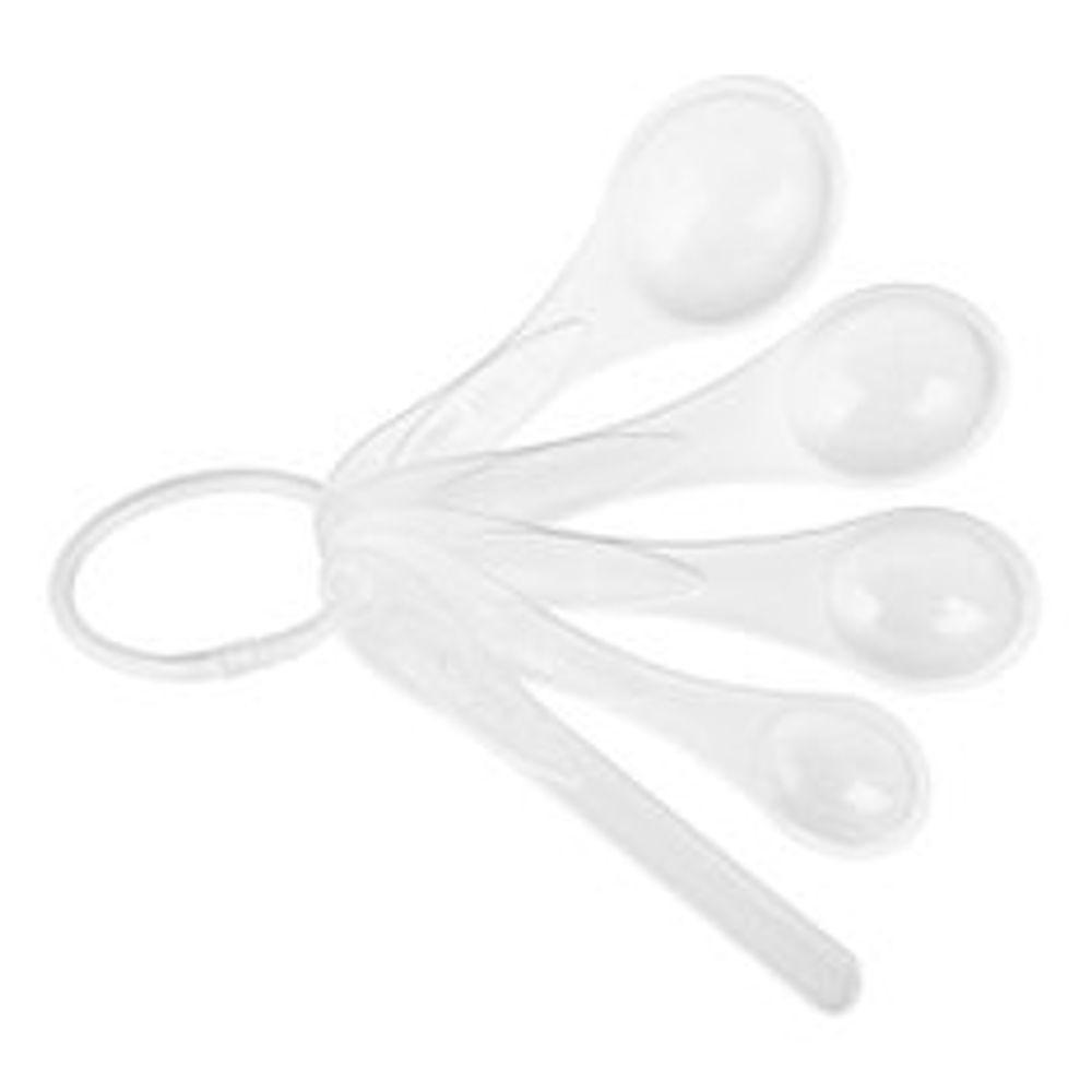 Kit 4 Colheres Medidoras Plásticas Transparente com Nivelador Casar Sanremo - 2