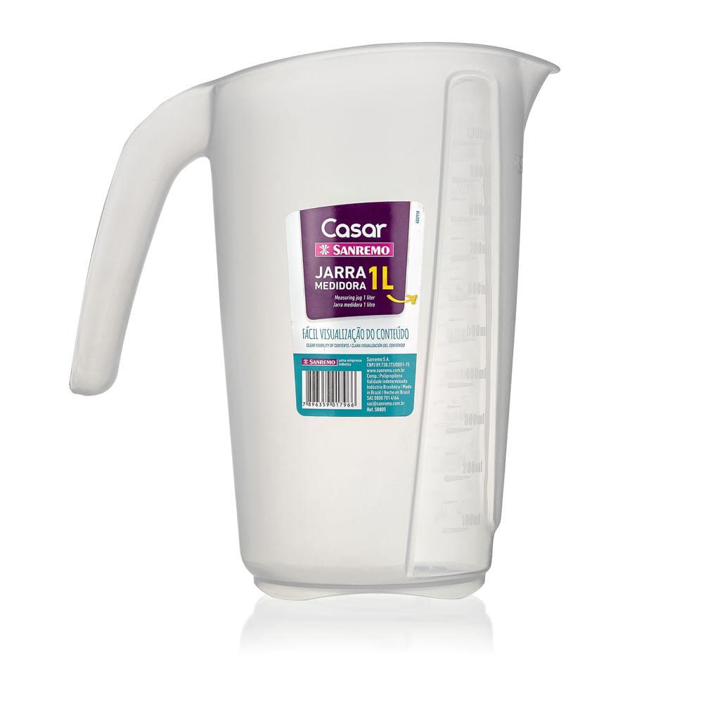 Jarra Medidora Plástica Transparente 1L Casar Sanremo - 1