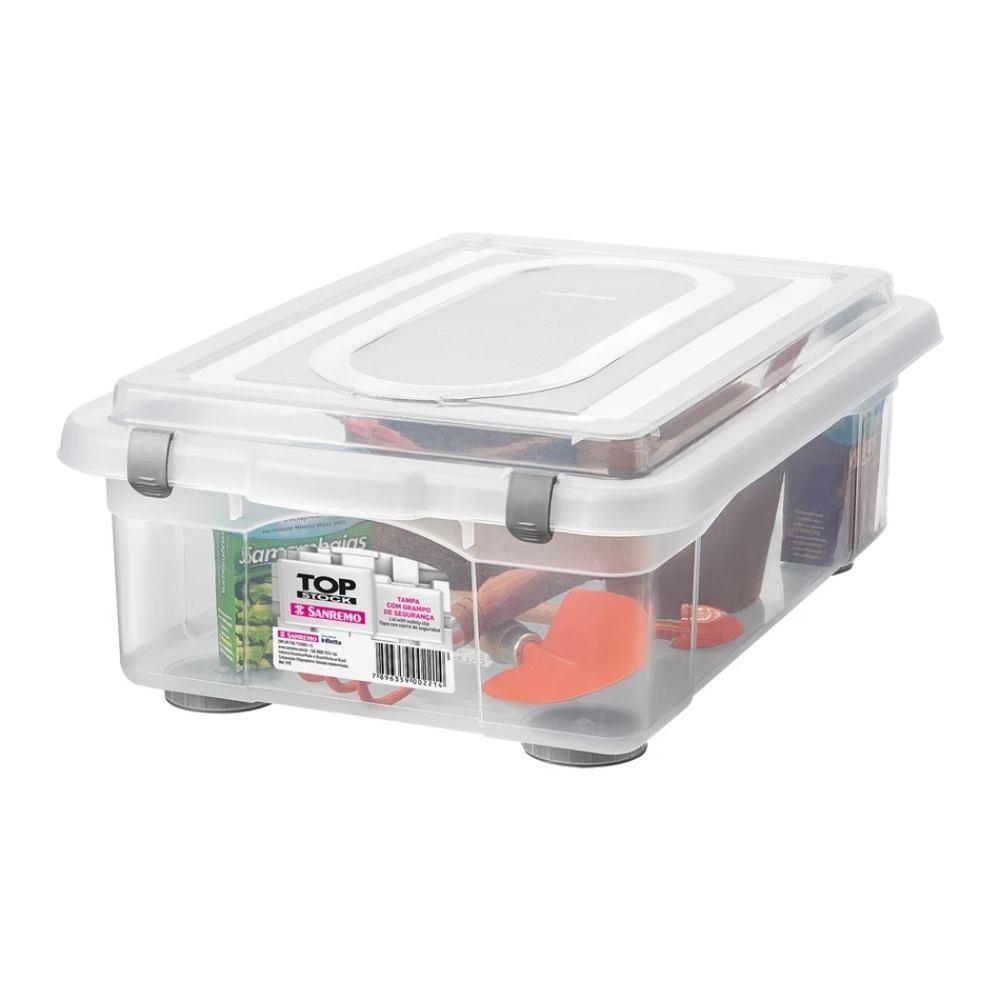 Kit Caixa Organizadora Transparente 28,2L 15 unidades Top Stock Sanremo - 2