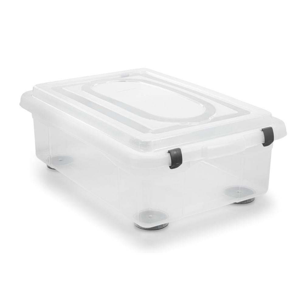 Kit Caixa Organizadora Transparente 28,2L 15 unidades Top Stock Sanremo - 3