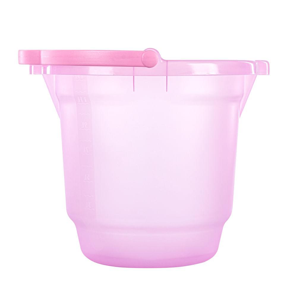 Balde Plástico Rosa Baby Sanremo 8,5L - 1