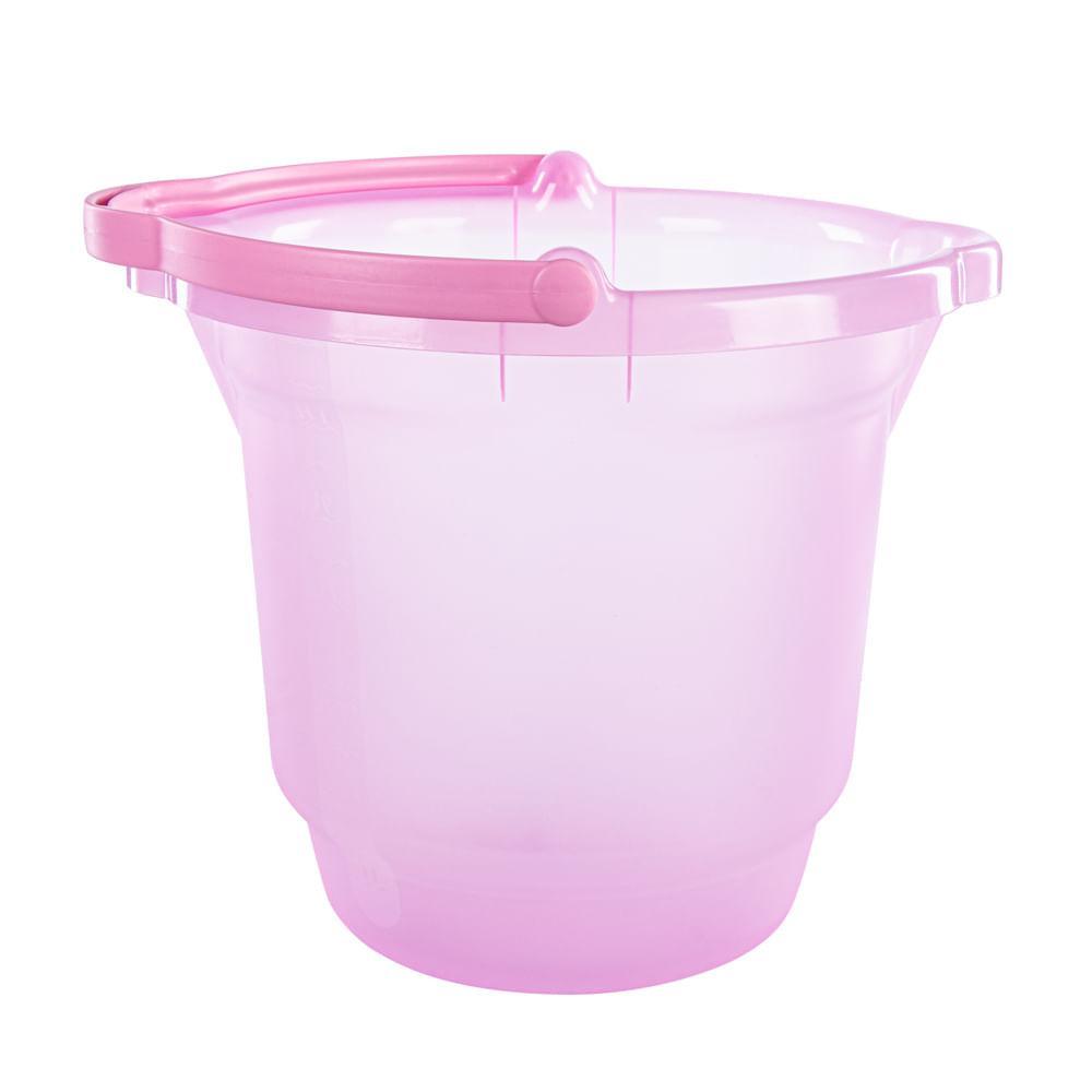 Balde Plástico Rosa Baby Sanremo 8,5L - 2
