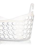 Cesto para Prendedor de Roupa Plástico Transparente 1,6L Oba Sanremo - 3