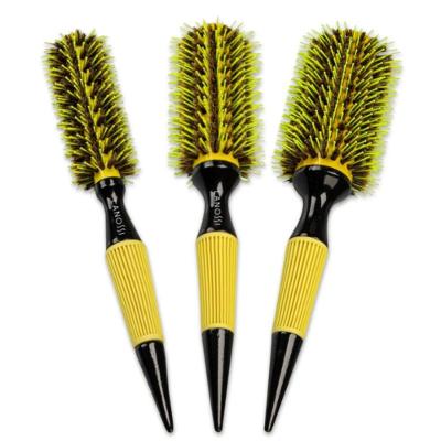 Kit 3 Escovas de Cabelo Térmica 15mm 27mm 33mm Yellow Lanossi