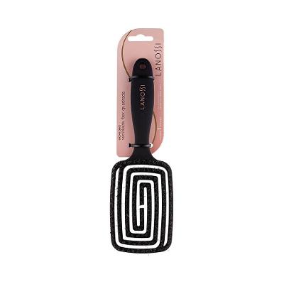 Escova de Cabelo Ventilada Flexível Quadrada Bronzer Lanossi