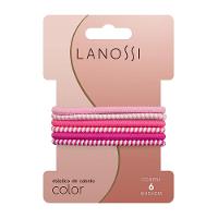 Elástico de Cabelo Hair Ties Daily Pink Lanossi 6 Unidades - 1
