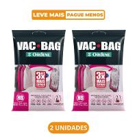 Kit 2 Sacos a Vácuo Organizador Hang Bag com Gancho Transparente 70cm x 1,2m Vac Bag Ordene - 1