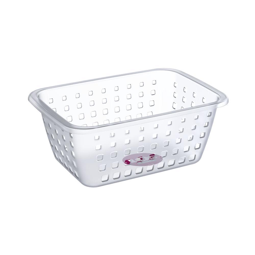 Kit 12 Cestos Organizadores Plásticos Cristal 5,2L Log Ordene - 2