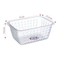 Kit 30 Cestos Organizadores Plásticos Cristal 5,2L Log Ordene - 3