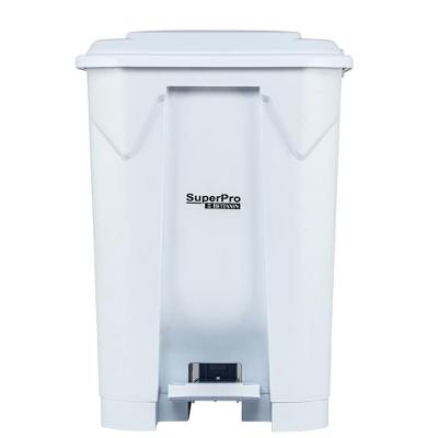Lixeira Plástica Com Pedal Branca 50L SuperPro