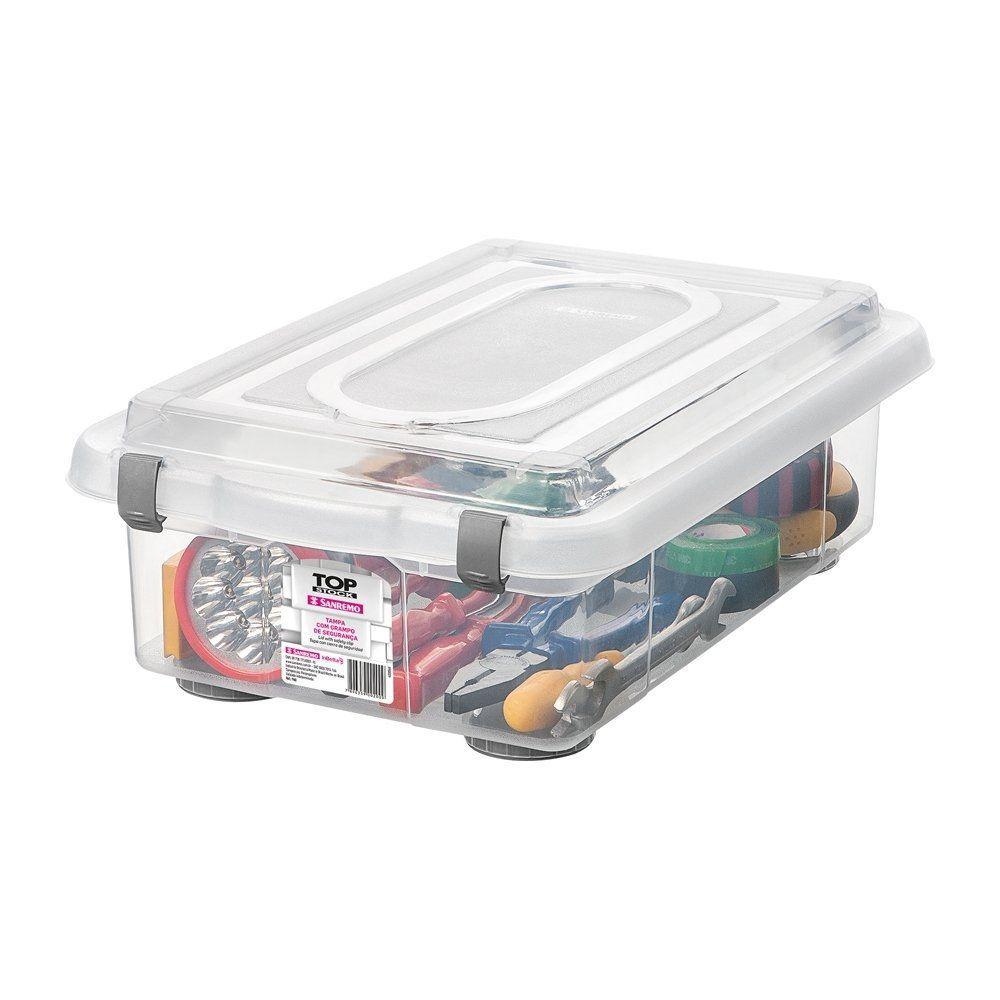 Kit Caixa Organizadora Transparente 8,6L Sanremo 12un - 3