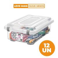 Kit Caixa Organizadora Transparente 8,6L Sanremo 12un - 1