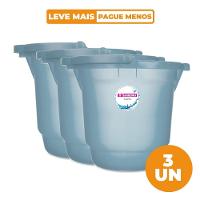 Kit 3 Baldes Plásticos Azul com Alça 12L Hydrus Sanremo - 1