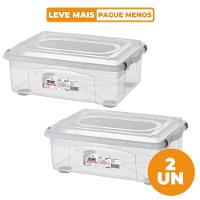 Kit Caixa Organizadora Transparente 42L 2 unidades Top Stock Sanremo - 1