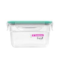 Kit 3 Potes Plásticos com Travas Herméticos Verde Menta 537ml Freshy Sanremo - 3