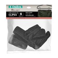 Conjunto 6 Clips de Veludo Preto My Closet Ordene - 1