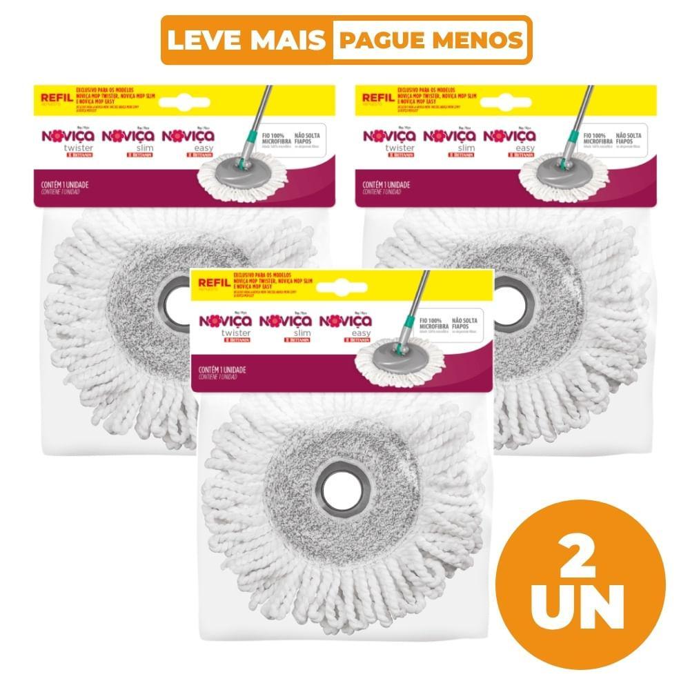 Kit 3 Refil Mop Twister/Slim/Easy Noviça - 1