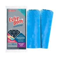 Saco de Lixo em Rolo com Fundo Reforçado Azul 30L com Kit Esponja Multiuso Diamond EsfreBom Bettanin - 2