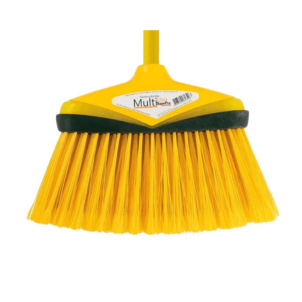 Vassoura Multiuso com Cabo Amarela SuperPro - 1